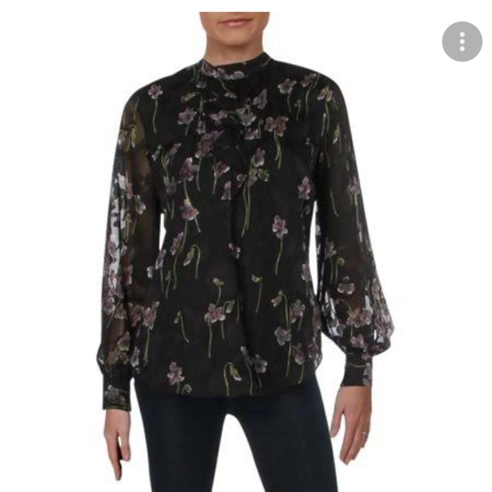 Lauren Ralph Lauren Women's Ozarra Floral Print Blouse Size 10